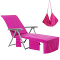 VOCOOL Sun Beach Chair Cover Towel Pool Chair Cover with Side Pockets Chaise Lounge Cover Lounger Mate for Sunbathing Lounger Ho