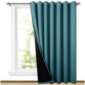 NICETOWN Peacock Teal Full Shading Closet Curtains, Privacy Room Divider Curtain Screen Partitions, Super Heavy-Duty Thermal Bac