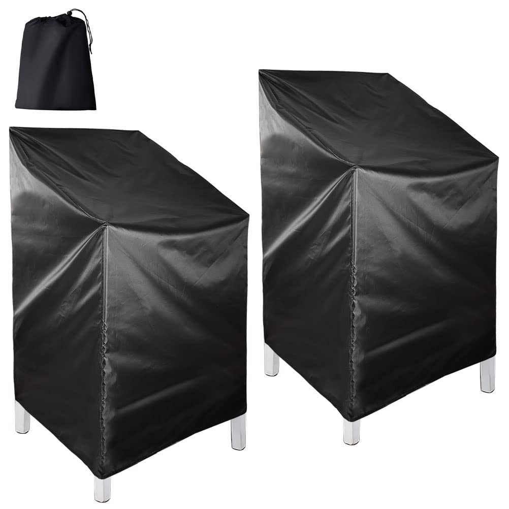2 Pack Outdoor Chair Covers Waterproof, 210D Patio Chair Cover Outdoor Furniture Cover, Water Resistant Anti-Uv All Weather Prot