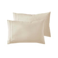 Nestl King Beige Microfiber Pillowcase, 2 - Soft, 1800 Thread Count, Envelope Closure, Set of 2, 20x40 Inches