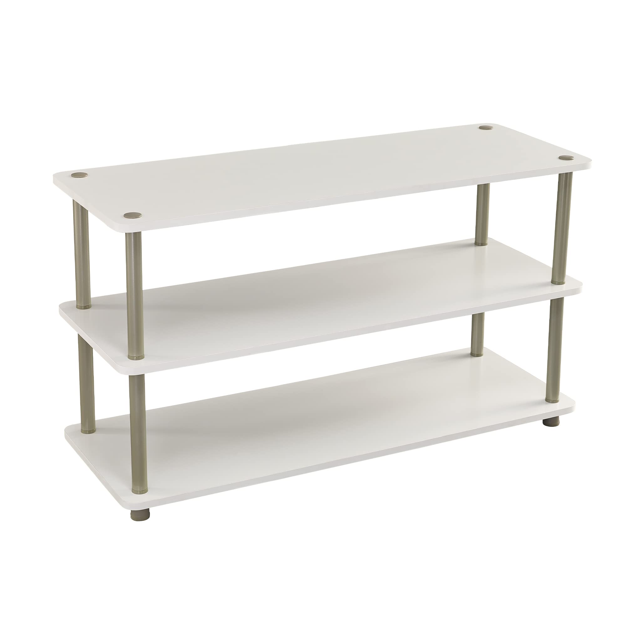 ClosetMaid 3-Tier Shelf Organizer Unit for Shoes, Accessories, Hats, Purses, Bags, in Entryway or Closet, Wood Shelves with Meta