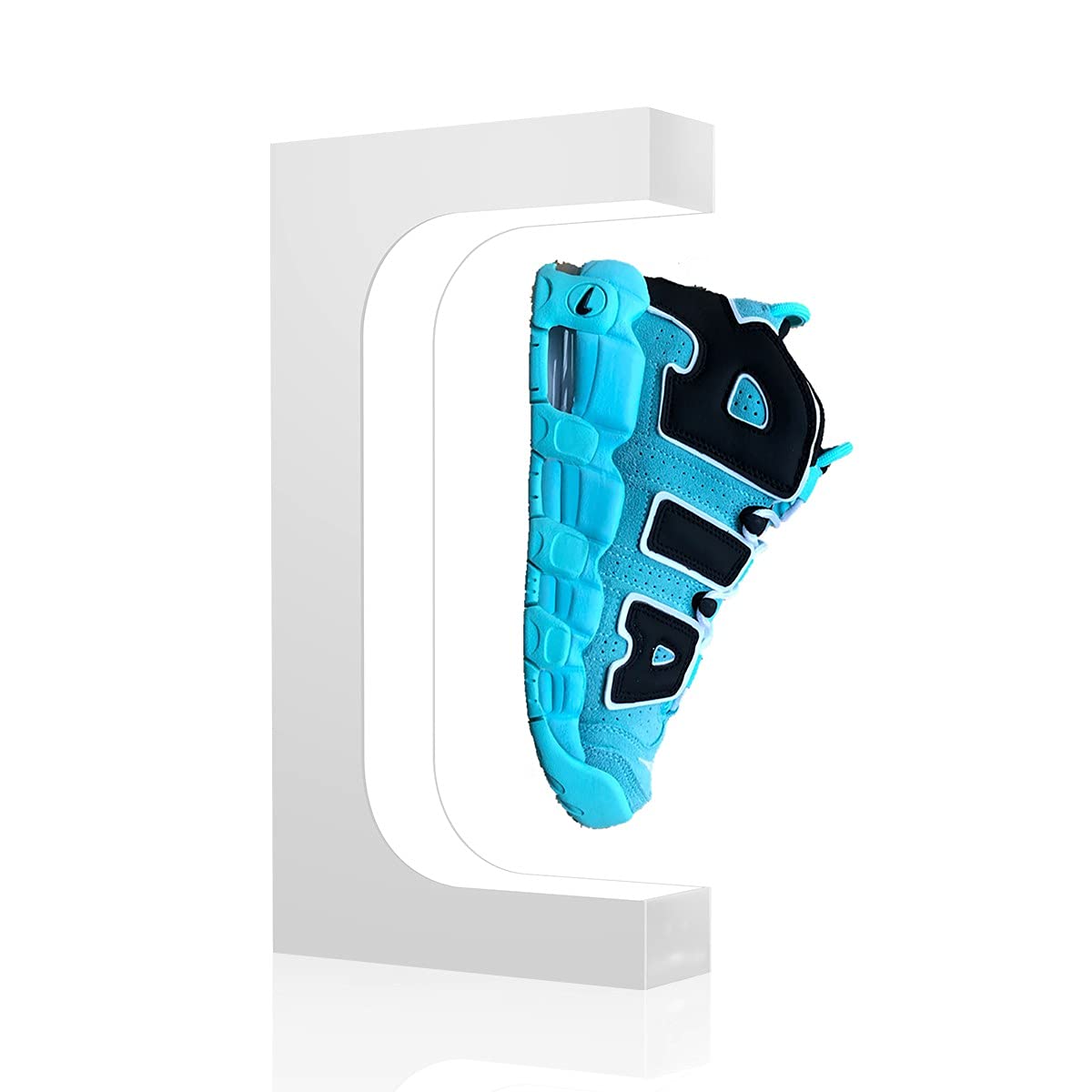 Uvehas Levitating Shoe Display Magnetic Levitation Sneaker Stand With Led Light, Rotating Floating Holder Rack For Shoes Collect
