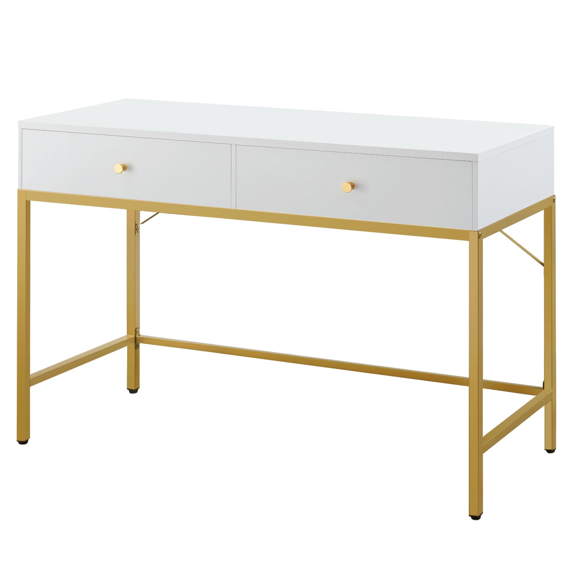 SUPERJARE Vanity Desk with Drawers, 47 inch Computer Desk, Modern Simple Home Office Desks, Makeup Dressing Table for Bedroom - 