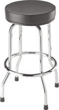 BIG RED Torin Swivel Bar Stool: Padded Garage/Shop Seat with Chrome Plated Legs, Black, 28.74 Tall, 18.5 Diameter