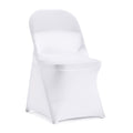 Peomeise Stretch Spandex Folding Chair Cover for Wedding Party Dining Banquet Event (White,25pcs)