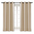 NICETOWN Room Darkening Blind Shade for Kids Bedroom Triple Weave Home Decoration Light Blocking Solid Ring Top Curtain/Drape fo