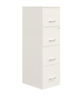 Space Solutions - 4 Drawer Fully Assembled Vertical Steel File Cabinet, Home & Small Office Use, Letter-Size, Locking, Pearl Whi