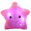 sofipal Twinkle Star Shaped Plush Pillow, Creative LED Night Light Glow Cushions Stuffed Toys Gifts for Kids, Decoration (Purple