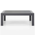 Solaste Aluminum Outdoor Coffee Table, All-Weather Rectangle Metal Patio Coffee Table Furniture for Balcony, Garden, Indoor or O