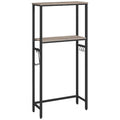 HOOBRO Over The Toilet Storage, 2-Tier Over Toilet Bathroom Organizer Shelf, with Toilet Paper Holder and Hooks, Sturdy and Dura