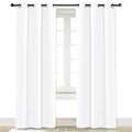 NICETOWN Pure White Window Curtain and Drape, 1 Panel, 42 by 84, Easy Care Solid Thermal Insulated Grommet Room Darkening Draper