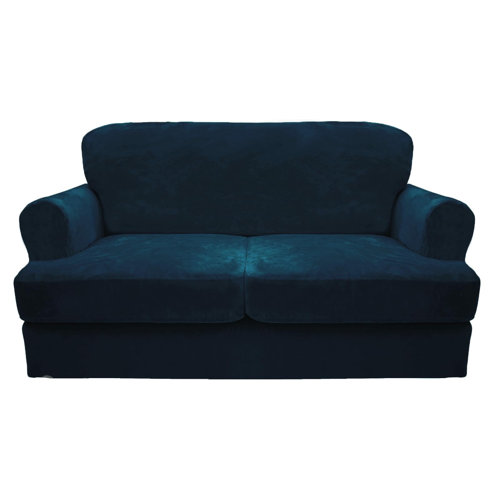 CUCRAF T Cushion Sofa Cover 3 Piece Loveseat Slipcovers, Soft Thick Velvet Couch Cover for Living Room, Washable High Stretch Fu