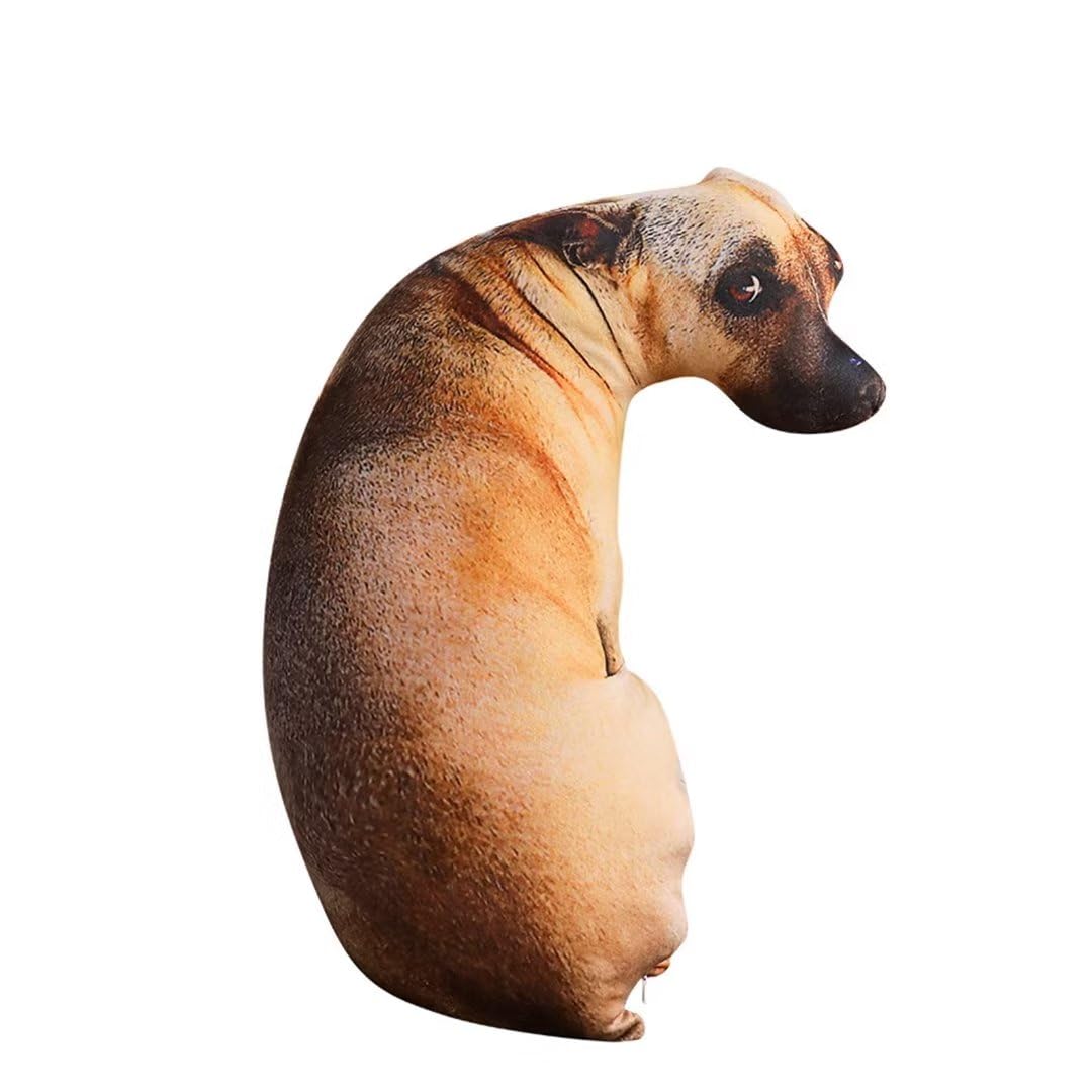 Dog Pillow 3D Simulation Dog Shaped Pillow,19.7 Funny Shiba Inu Plush Pillow Dog Stuffed Animal Pillow Chair Cushion for Hoom De