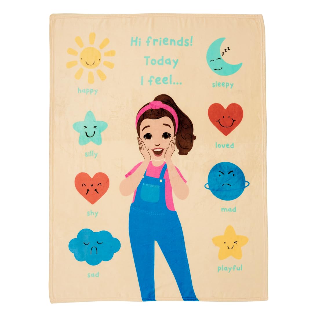Franco Ms. Rachel Educational Adventures Bedding Super Soft Cozy Throw, 46 in x 60 in, (Officially Licensed Product) Kids