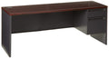 HON 38000 Series Right Pedestal Credenza, 72w x 24d x 29-1/2h, Mahogany/Charcoal