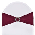 SweetEasy 50pcs Stretch Spandex Chair Sashes for Wedding Party Banquet Decoration Elastic Bulk Chair Cover(Burgundy Maroon)