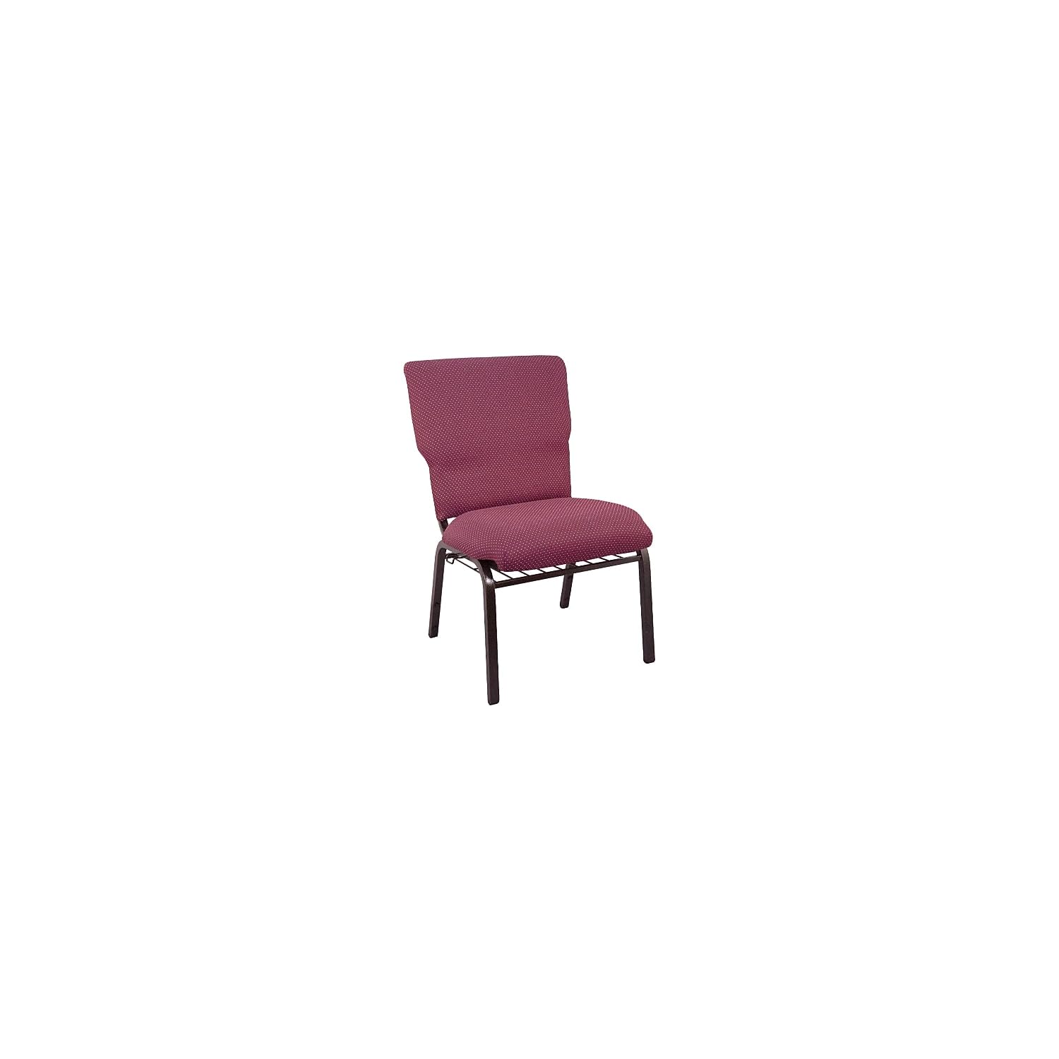 Flash Furniture Advantage Burgundy Pattern Discount Church Chair - 21 in. Wide
