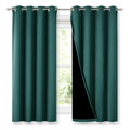 NICETOWN 100% Blackout Curtain Panel, Thermal Insulated Black Liner Curtain for Nursery Room, Noise Reducing and Heat Blocking D