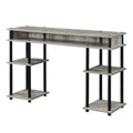 Convenience Concepts Designs2Go No Tools Desk Home Office Desk with Shelves, Corner Shelf Vanity Desk Computer Desk Nail Table f