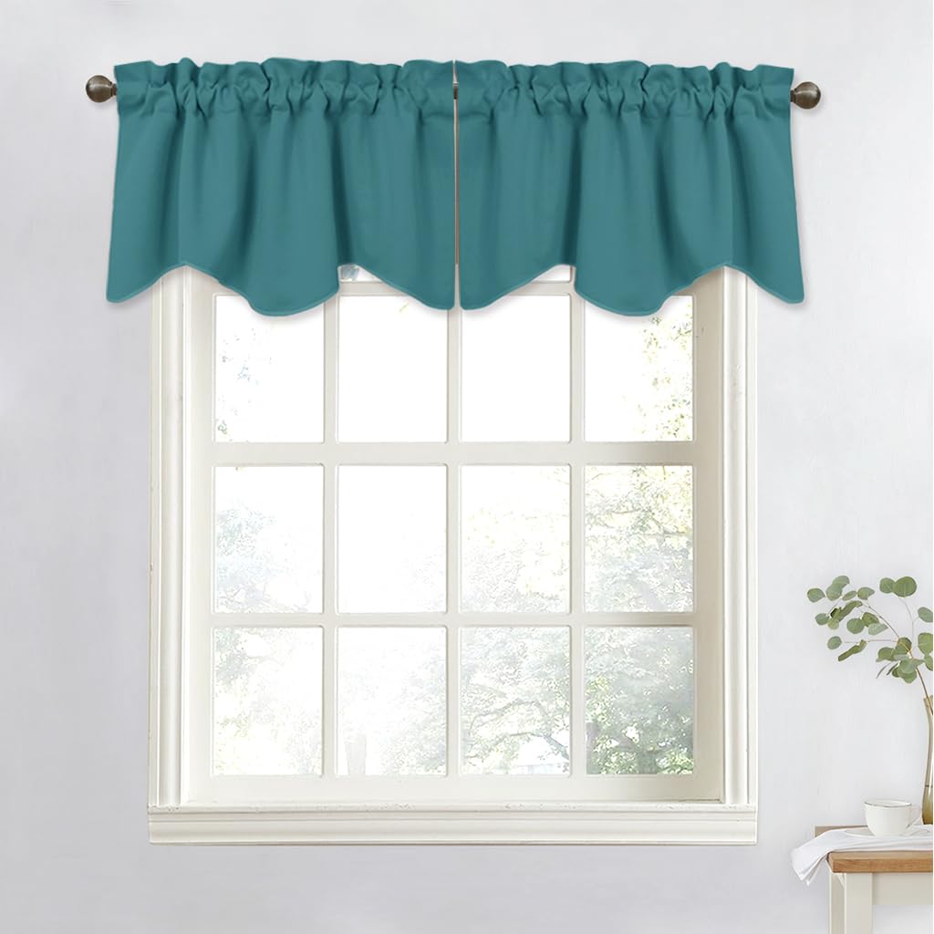 NICETOWN Cafe Curtains for Half Window - Privacy Protection Rod Pocket Valance Tier for Farmhouse/Bathroom/Living Room/Christmas