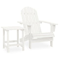 vidaXL Adirondack Chair and Table Set, Solid Fir Wood Outdoor Seating, Ergonomic Patio Furniture with 19.7 Wide Seat, Weather-Re