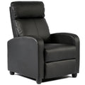 FDW Wingback Recliner Chair Leather Single Modern Sofa Home Theater Seating for Living Room,Black