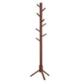 VASAGLE Solid Wood Coat Rack, Free Standing Coat Rack, Tree-Shaped Coat Rack with 8 Hooks, 3 Height Options, for Clothes, Hats, 