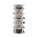 Gyfimoie Rotating Shoe Rack, 6-Tier Spinning Shoe Tower, Free Standing 360Revolving Shoe Storage Organizer Lazy Susan Shoe Rack 