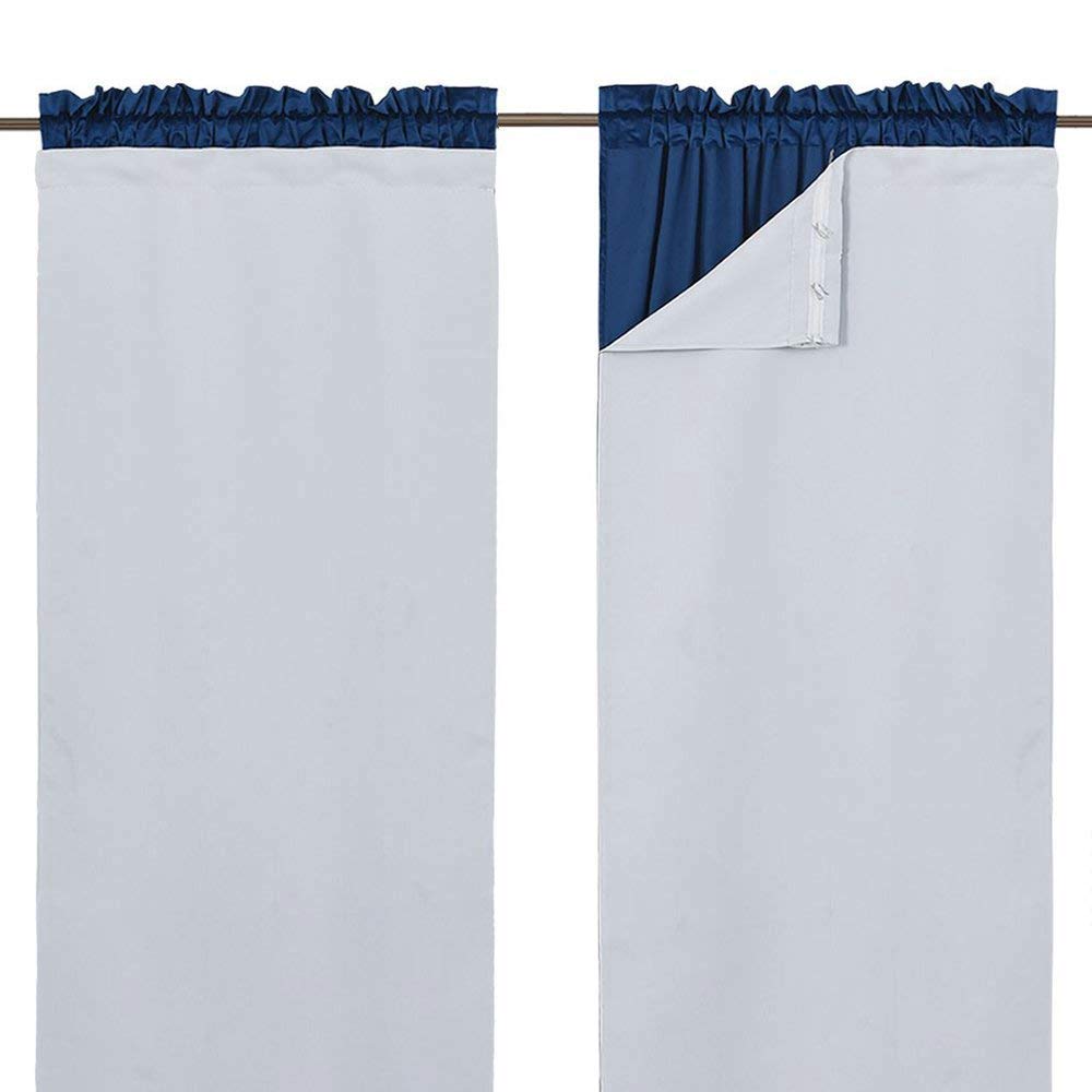 NICETOWN Blackout Curtain Liners for 95  Curtains - Black Out Curtain Liners for Drapes, Blackout Fabric Liners for Bedroom (Hoo