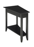 Convenience Concepts American Heritage Wedge End Table with Shelf, 24L x 16W x 24H, Black