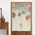 MYRU Chinese Bedroom Partition Curtain Noren Japanese Curtain Doorway Half Curtain Feng Shui Door Curtain (Lanterns,33 by 55 Inc