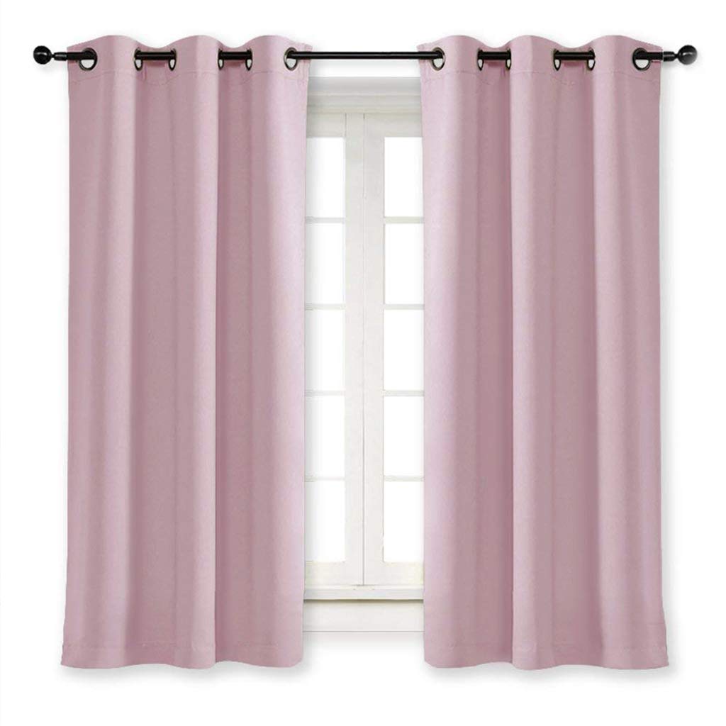 NICETOWN Room Darkening Curtain for Girls Room Nursery Essential Thermal Insulated Solid Grommet Top Window Treatment Drape (La