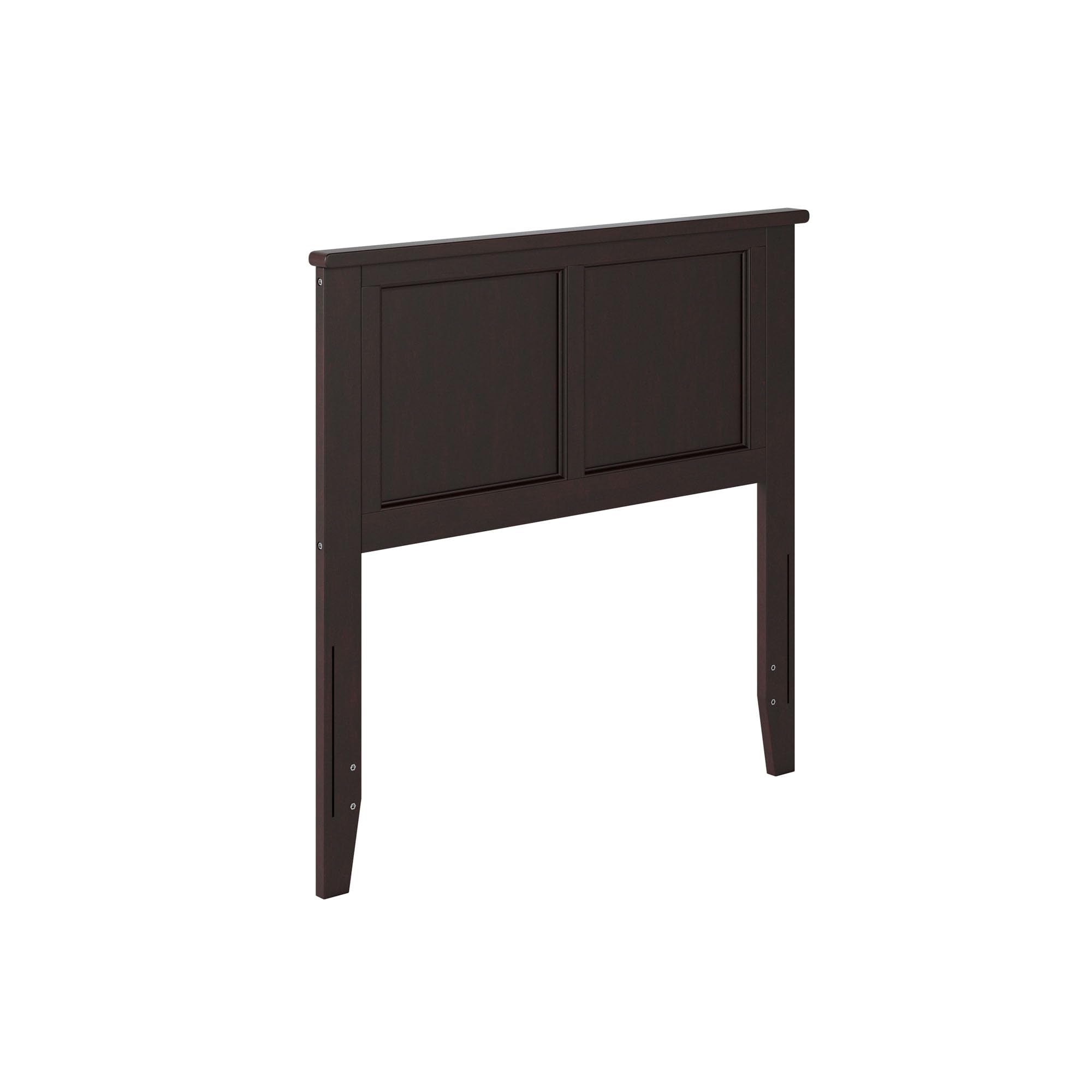 AFI, Madison Twin Solid Wood Panel Headboard with Attachable Charger, Espresso
