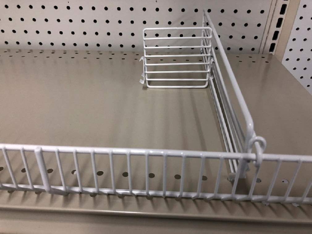 Trion 3 in. H x 4 in. W x 1/2 in. L Powder Coated White Wire Divider