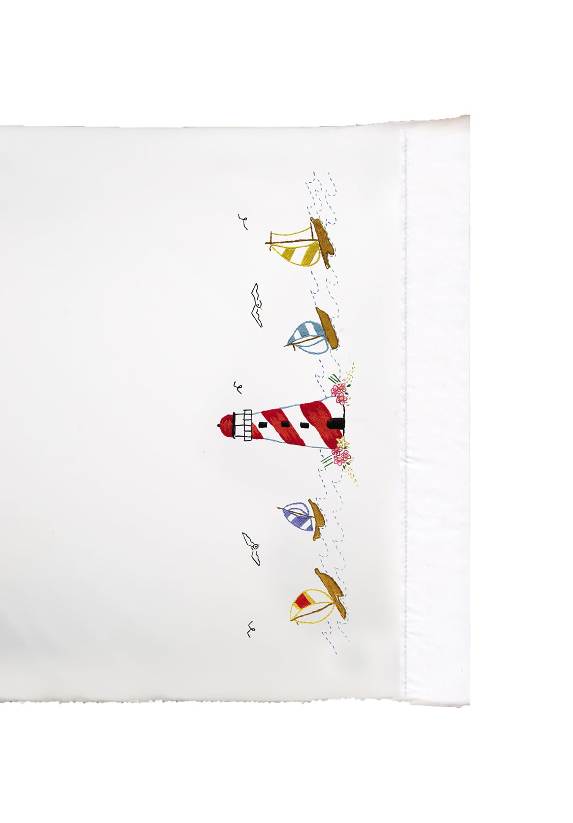 Design Works Crafts Lighthouse Stamped for Embroidery Pillowcases