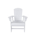 WestinTrends Dylan Dylan Outdoor Patio Shell-Back Adirondack Dining Chair Weather Resistant White