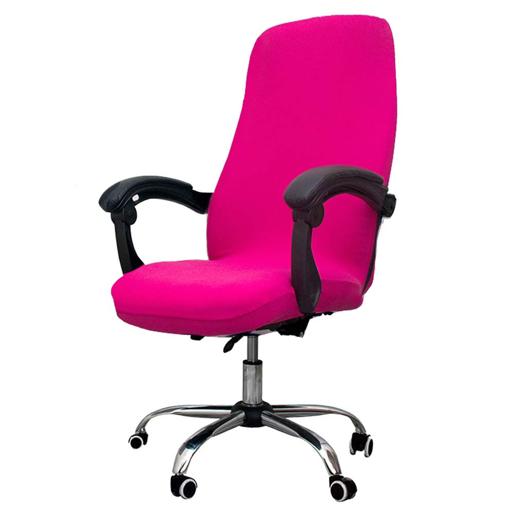 Melaluxe Office chair cover - Universal Stretch Desk chair cover, computer chair Slipcovers (Size: L) - Rose