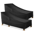 WLEAFJ Patio Chaise Lounge Cover Waterproof, Heavy Duty Outdoor Lounge Chair Covers, Black Durable Patio Furniture Covers, 70L x