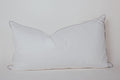 Eastwarmth King Size Goose Down Feather Hotel Collection Bed Pillows with Grey Piping for Sleeping,100% Cotton Cover White Color