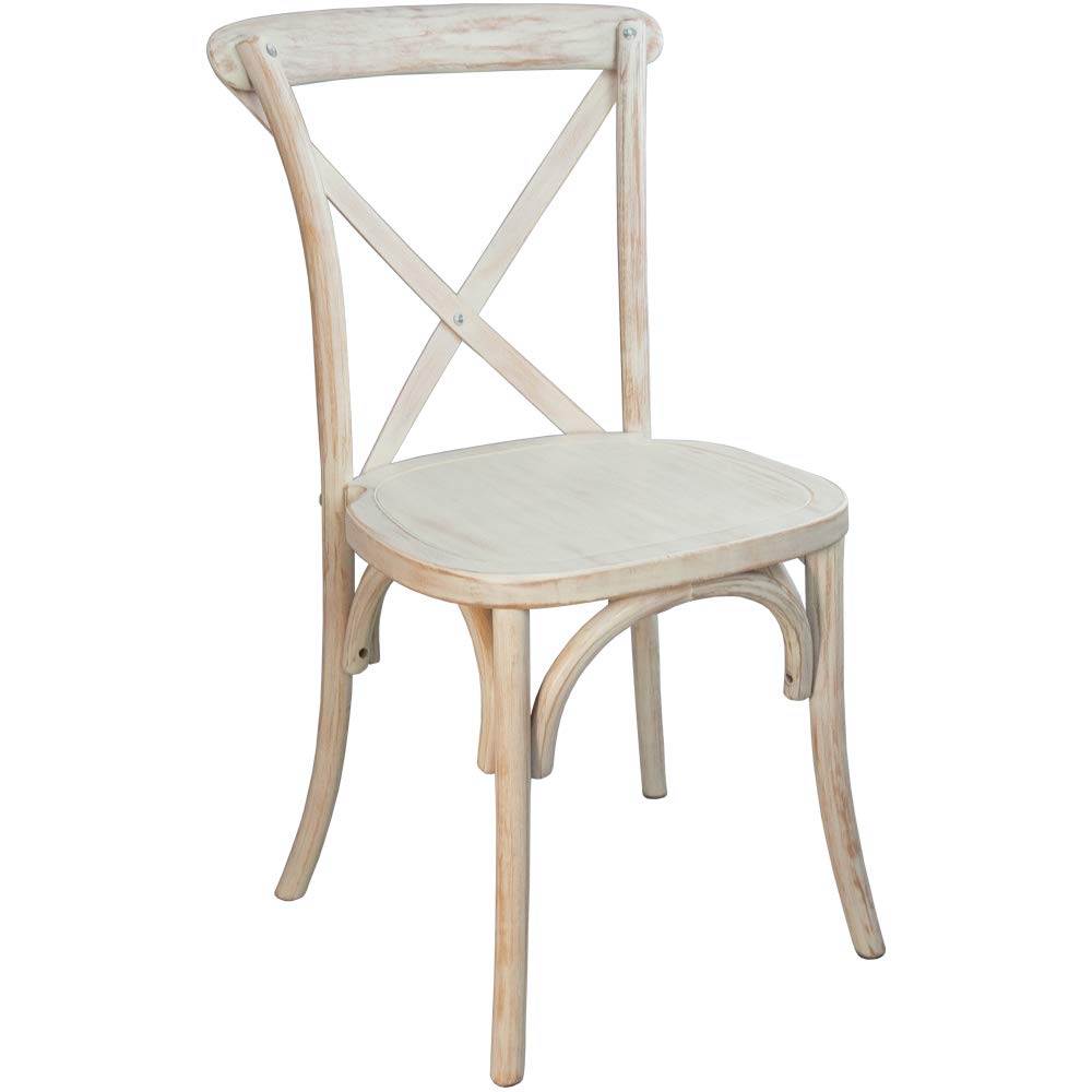 EMMA + OLIVER Lime Wash X-Back Chair