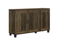 Corby 45 inch W Dark Dusty Oak Finish 3-Door Shoe Cabinet
