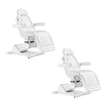 Beauty Full Electrical 4 Motor Podiatry Chair Facial Massage Dental Aesthetic Reclining Chair All Purpose Bed - PAVO- 2 Pack-Whi