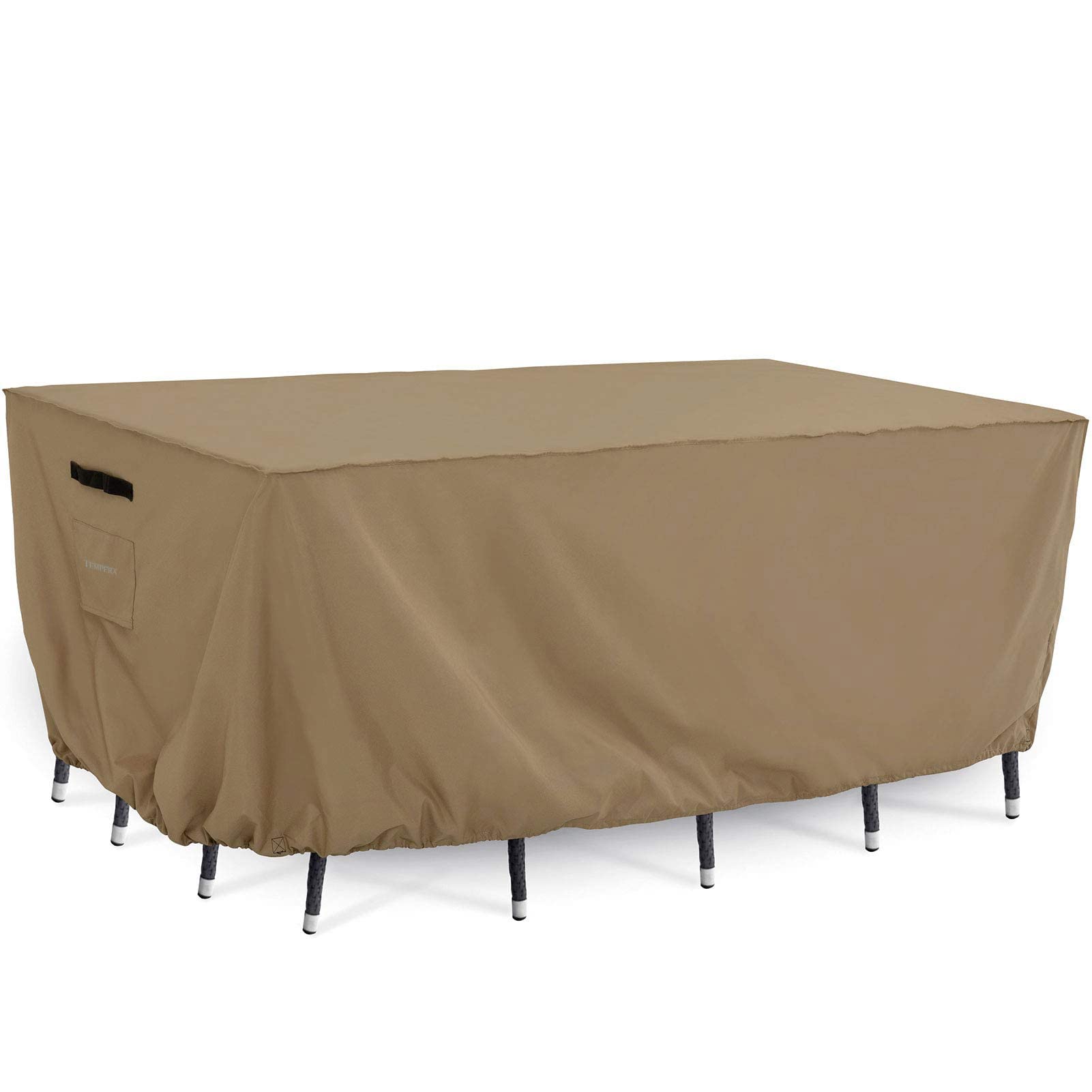 Tempera Outside Table and Chair Covers, Outdoor Dining Set Cover, Patio Furniture Cover Waterproof, Heavy Duty for Winter, Recta