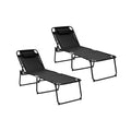 GYMAX Lounge Chairs for Outside, Extra High Folding Beach Tanning Lounger with 4-Level Adjustable Backrest, 2-Level Footrest & R