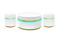 Tavita 3-Piece Round Coffee Table Set with Glass Top and LED Lights