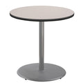 National Public Seating NPS 36 Round Cafe Table with Round Base, 36 Height, Particleboard Core/T-Mold, Grey Nebula Top, Grey Fra