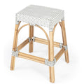 Butler Specialty Company Robias Rattan 24.5 Counter Stool - Gray & White Dot