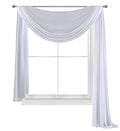 Elegant Comfort Lightweight Sheer Voile Window Scarf Valance - 216 Inch Long - 1 panel Long Sheer Curtain for Living Room, Event