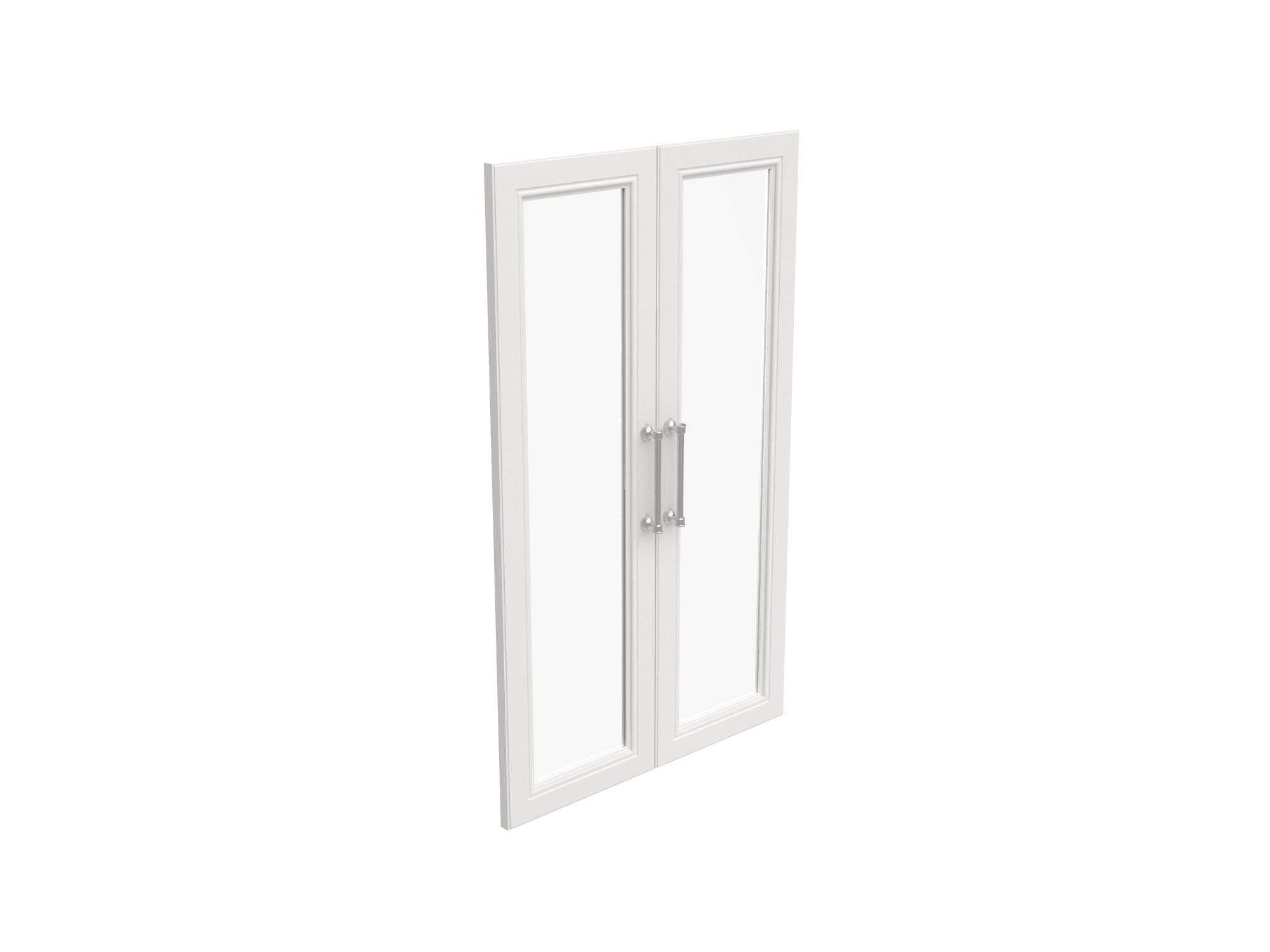 ClosetMaid Modular Storage Pair Set, 2 Glass Pane Doors, Wood Closet Organizer Shaker Style, Add On Accessory for Shelf Units, W