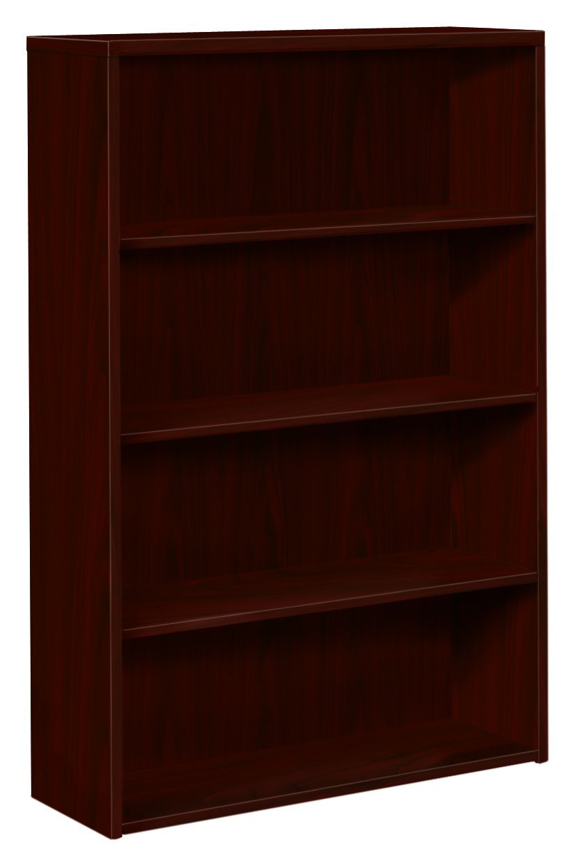 HON 10500 Series Laminate Bookcase, Three-Shelf, 36w x 13.13d x 43.38h, Mahogany